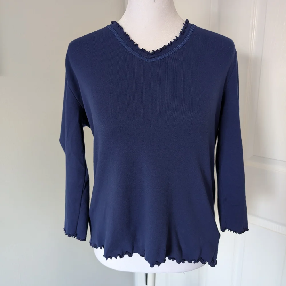 Liz Claiborne Lightweight Navy Blue Women's Summer Sweater
